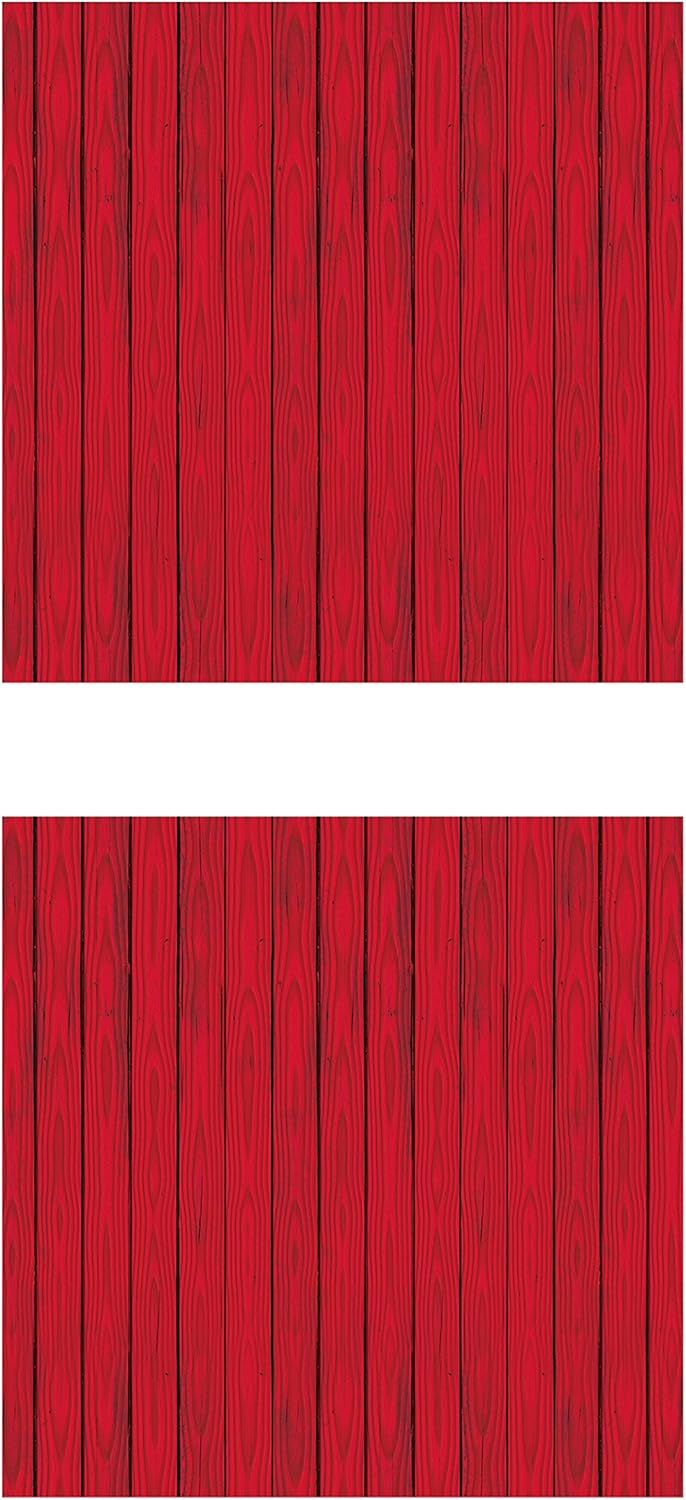 Amazon Com Beistle S52057az2 2 Piece Red Barn Siding Backdrops