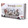 Archon Studio Dungeons & Lasers Fantasy DND Miniatures Set - 27 Figures with Scenic Bases for 5E Compatible Tabletop RPG Games - 28mm Scale, Unpainted - for Ages 14 Years and up