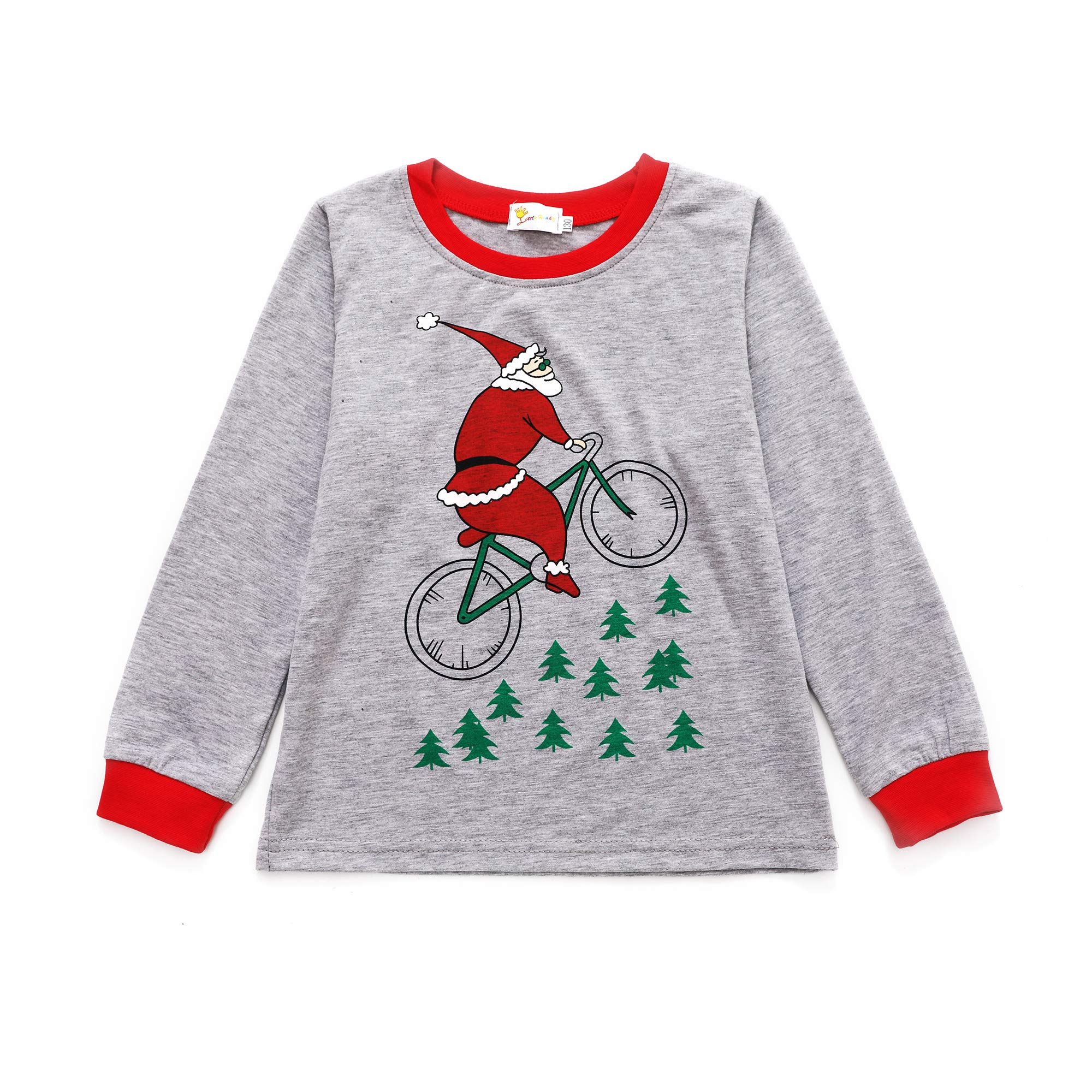 Tarkis Boys Pyjamas Set Cartoon Printed Long Sleeve Cotton PJS Sleepwear for Kids 2 to 7 Years Old (3-4 Years, 3-Santa Claus)