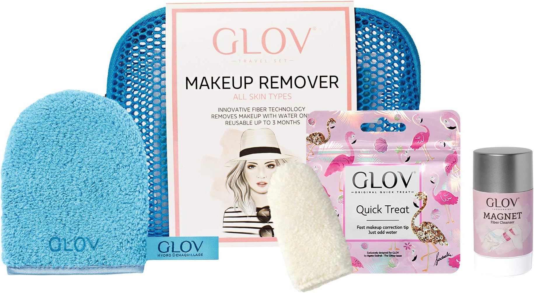Cleansing Makeup Removal Glove Reusable Washable Mitt Eco-Friendly Makeup Eraser Towel Microfiber Face and Eye Make-Up Remover Just with Water Cleansing Cloth for All Skin Types Travel Set 3 in 1