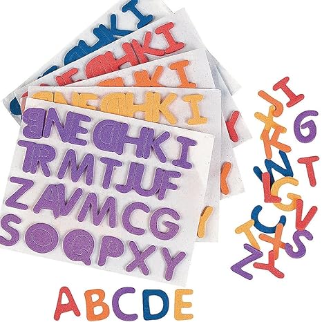 Elfen und Zwerge 6 x ABC Alphabet 156 Buchstaben Aufkleber Sticker Moosgummi Schulanfang Schultüte Beschriftung Geburtstag Sc