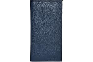 Leather Checkbook Cover for Men & Women - Duplicate Checks - RFID Blocking - Slim Wallet with 5 Card Holder Slots - Personal 