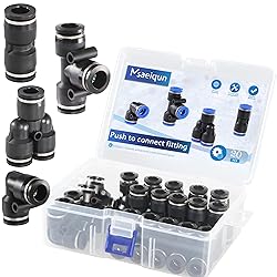 MSAEIQUN 20 Pcs 12mm od Push to Connect Fittings