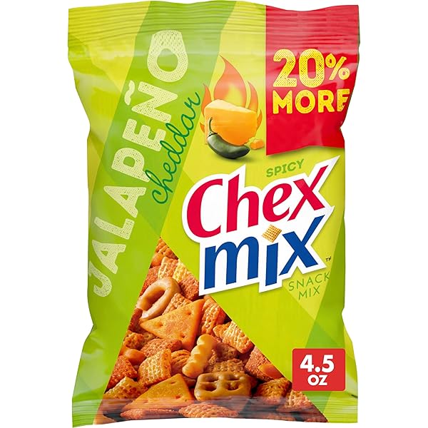 CHEX MIX SPICY JALAPENO CHEDDAR SNACK MIX, 4.5...