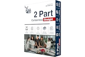 BUCK TAPE AS TOUGH AS A BUCK Buck 2 Part Straight Digital Carbonless NCR Paper, 8.5" x 11" Collated Paper, 1 Ream, 500 Sheets, 92 Bright, CB White/CF Canary - Ideal for Laser & Digital Printers & Perfect for Quality Duplicates