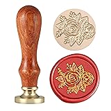 Yoption Rose Wax Seal Stamp, Vintage Plant Seal