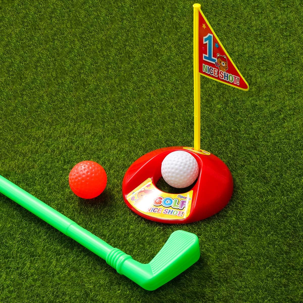 LIOOBO Golf Clubs Set Toy Golf Kit Suits Sport Playing Toys for Kids Boys Girls Indoor Outdoor Christmas Birthday Gift: Sports & Outdoors