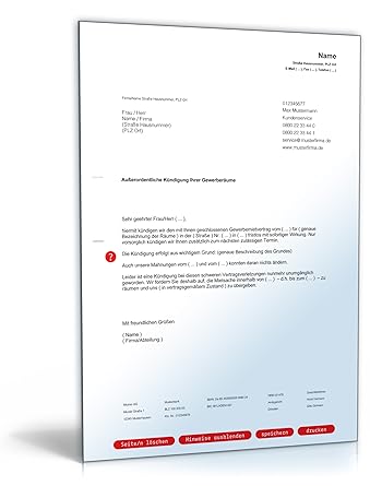 Kündigungsfrist gewerbemietvertrag berechnen Kündigungsfrist gewerbemietvertrag berechnen