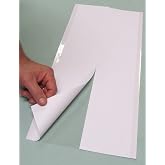 10 Pack 8 1/2" x 18 1/2" Brodart Archival Fold-On Book Jacket Covers - Center-Loading, Clear, Mylar, Adjustable