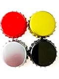 Beer Bottle Crown Caps Oxygen Absorbing for HomeBrew, 4 Colors (200 Pack)