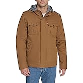 Levi's Men's Washed Cotton Hooded Military Jacket (Regular & Big & Tall Sizes)