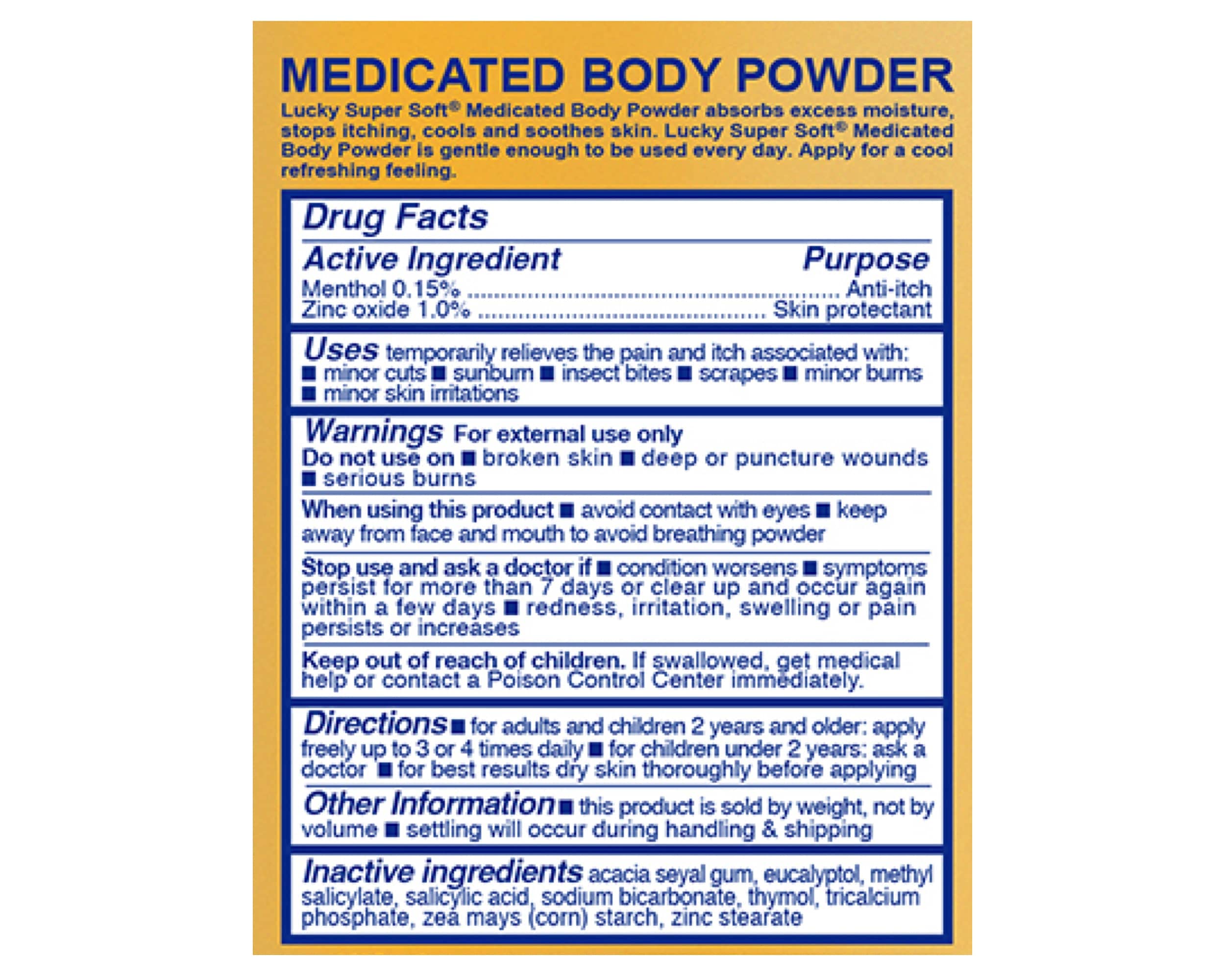 2 pc Body Powder Medicated 8 oz | Triple Action Relief 100% Talc-Free | Body Powder for Body Odor Sweat & Moisture | Medicated Protecting Powder | Anti-Itch | Skin protectant | Menthol and Zinc Oxide