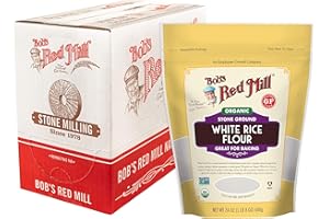 Bob's Red Mill Organic White Rice Flour, 24oz (Pack of 4) - Non GMO, Vegan, Kosher