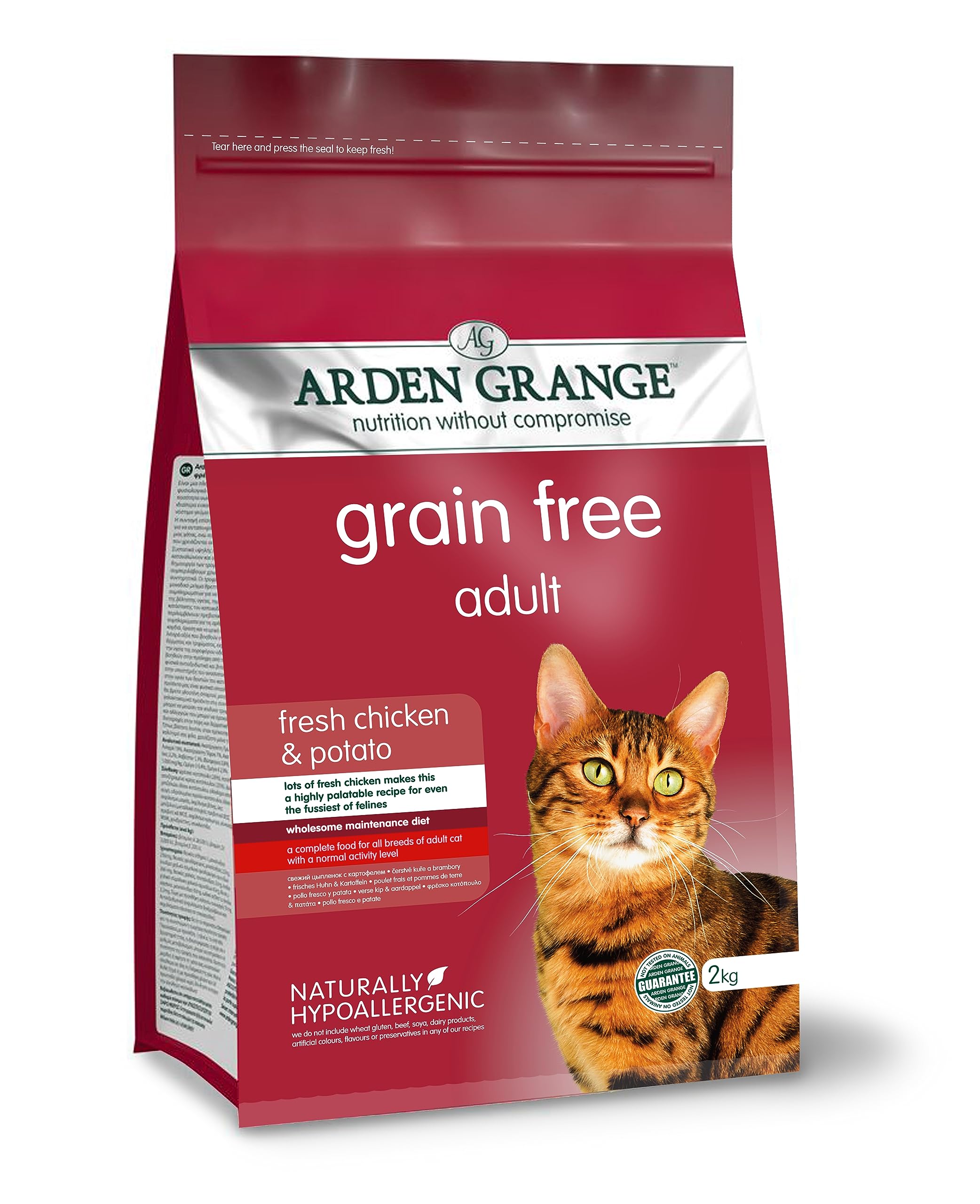 Arden Grange Adult Dry Cat Food, Chicken, 2 Kg