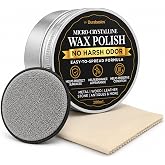 Durabasics Microcrystalline Wax Polish, 6.8 fl oz (200 mL), Metal Wax &amp; Paste Wax for Wood, Leather, Stone &amp; Finished Surfaces, Easy-to-Spread Formula, Includes Applicator &amp; Buffing Cloth