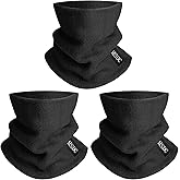 MSDC Neck Gaiters for Men 3 Pack,Neck Warmer Scarf Women Face Mask Covering for Cold Weather
