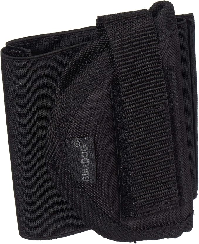 Bulldog Ankle Holster elastic nylon band with adjustable thumb break for right-hand carry