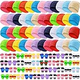 Chuarry 144 Pcs/ 72 Sets Kids Winter Hats and Gloves Bulk, Knit Hat Gloves Pack Unisex Winter Gift for Boys Girls Donation