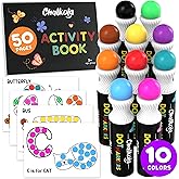 Chalkola 10 Washable Dot Markers for Toddlers - Paint Dotters, Bingo Markers Daubers | Dot Art Markers for Kids & Preschool, 