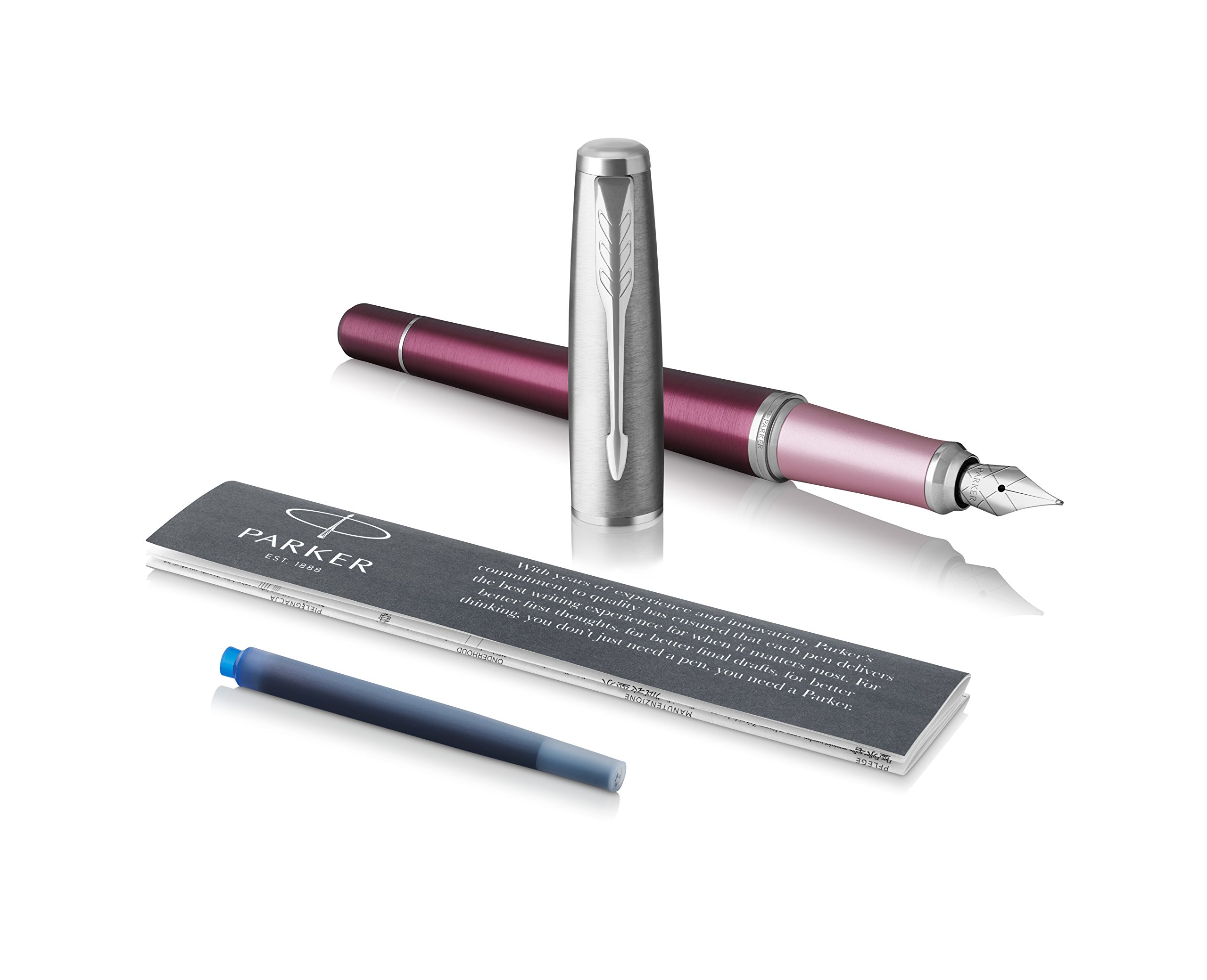 Parker Urban Fountain Pen, Premium Dark Purple with Fine Nib and Blue Ink Refill, 1931567 — image 1