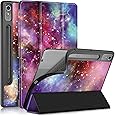 DINGGUAGUA Case for Lenovo tab p12 12.7Inch 2023 TB-370FU,Soft TPU Back Shell Slim Smart with Multi-Angle Stand Cover for Lenovo Tab P12 (2024) 12.7" Tablet,X-Galaxy