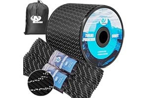 AYSTKNIET 750Ib Reflective Paracord Rope,100' 200' 500' 1000',4mm 11 Strand Parachute Spool Cord with Collecting Bag, para Cord Lanyard for Clothsline, Hammock, Camping, Hiking and Survival