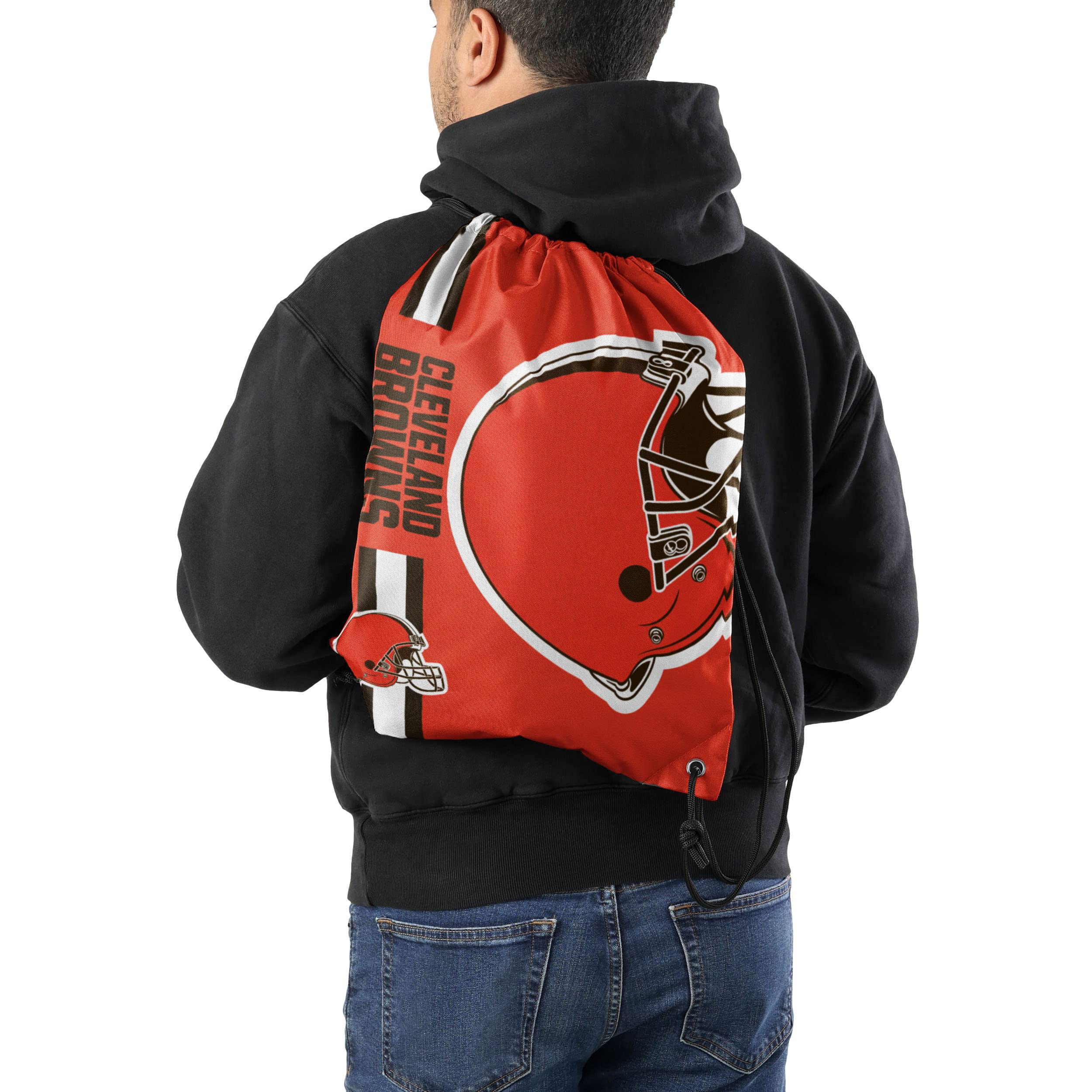 FOCO Cleveland Browns NFL Big Logo Drawstring Backpack
