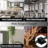 Hoiny Adhesive Cable Clips 60pcs 4 Sizes Black Wire Cord Holder Self‑Adhesive view 4