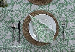 Ridhi - Hand Block Print Cotton Cloth Dinning Table