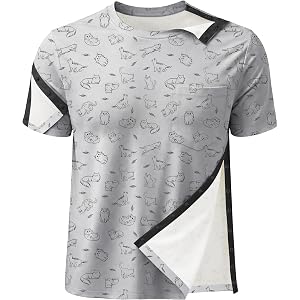 AJOHC Post Shoulder Surgery Printed Shirts for Men