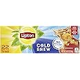Lipton Family-Size Tea Bags, Unsweetened Cold Brew Iced Tea, 22 Tea Bags, 6 Boxes