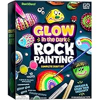 Kids Rock Painting Kit - Glow in The Dark - Arts & Crafts Gifts for Boys and Girls Ages 4-12 - Craft Activities Kits - Creati
