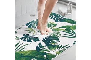 Mofonky Extra Large Shower Mat: 24 X 36 Inch Stylish Shower Mats for Inside Shower - Soft PVC Loofah Trimmable Non Slip Shower Mat for Elderly, Quick Drying