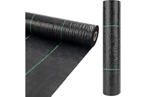 GRASSCLUB 6ft x 300ft Weed Barrier Landscape Fabric Heavy Duty Premium Weed Control Fabric Durable & Eco-Friendly Weed Block Gardening Mat Landscaping Fabric