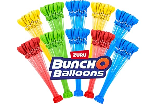 Bunch O Balloons Multi-Colored (10 Bunches) by ZURU, 350+ Rapid-Filling Self-Sealing Instant Water Balloons for Outdoor Family, Children Summer Fun - Total (100 Balloons) Colors May Vary