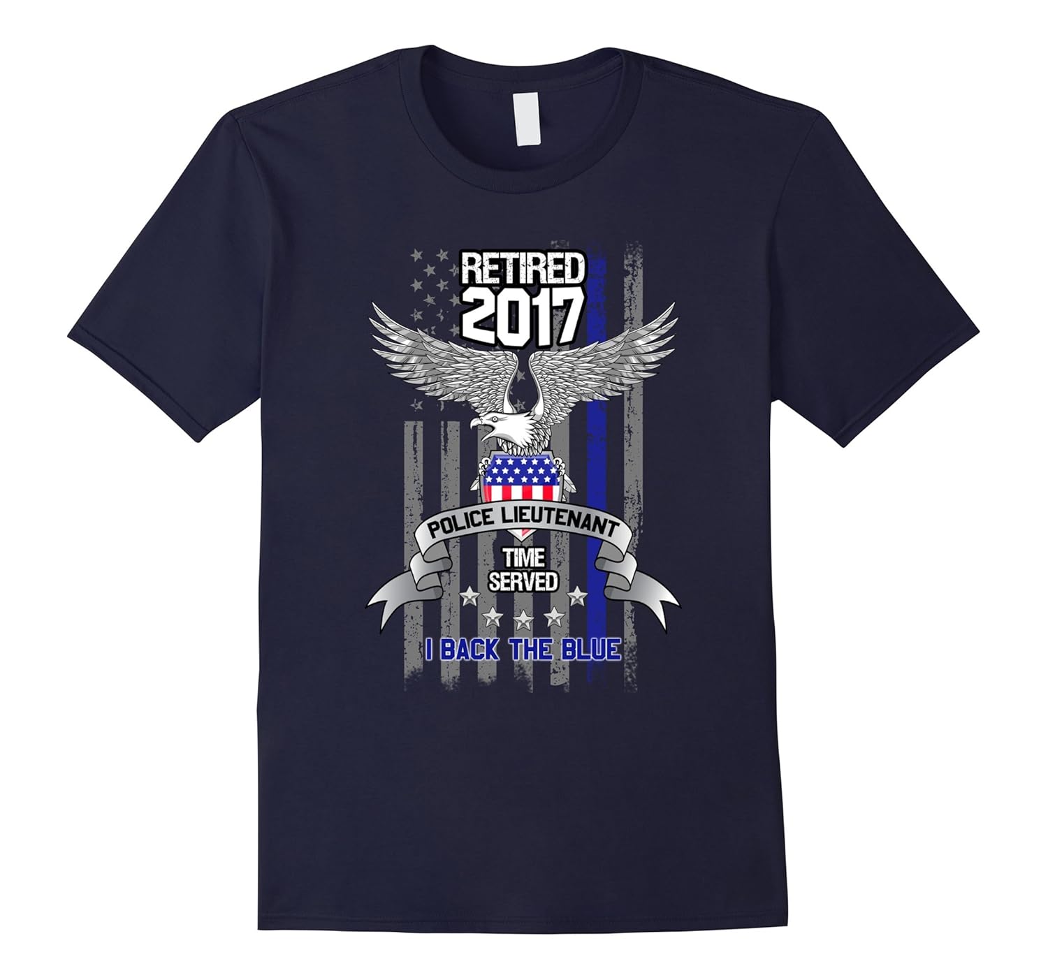 Retired 2017 Police Lieutenant tshirt-ANZ