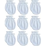 RATIVE Newborn Baby Cotton Gloves No Scratch Mittens For 0-6 Months Boys Girls
