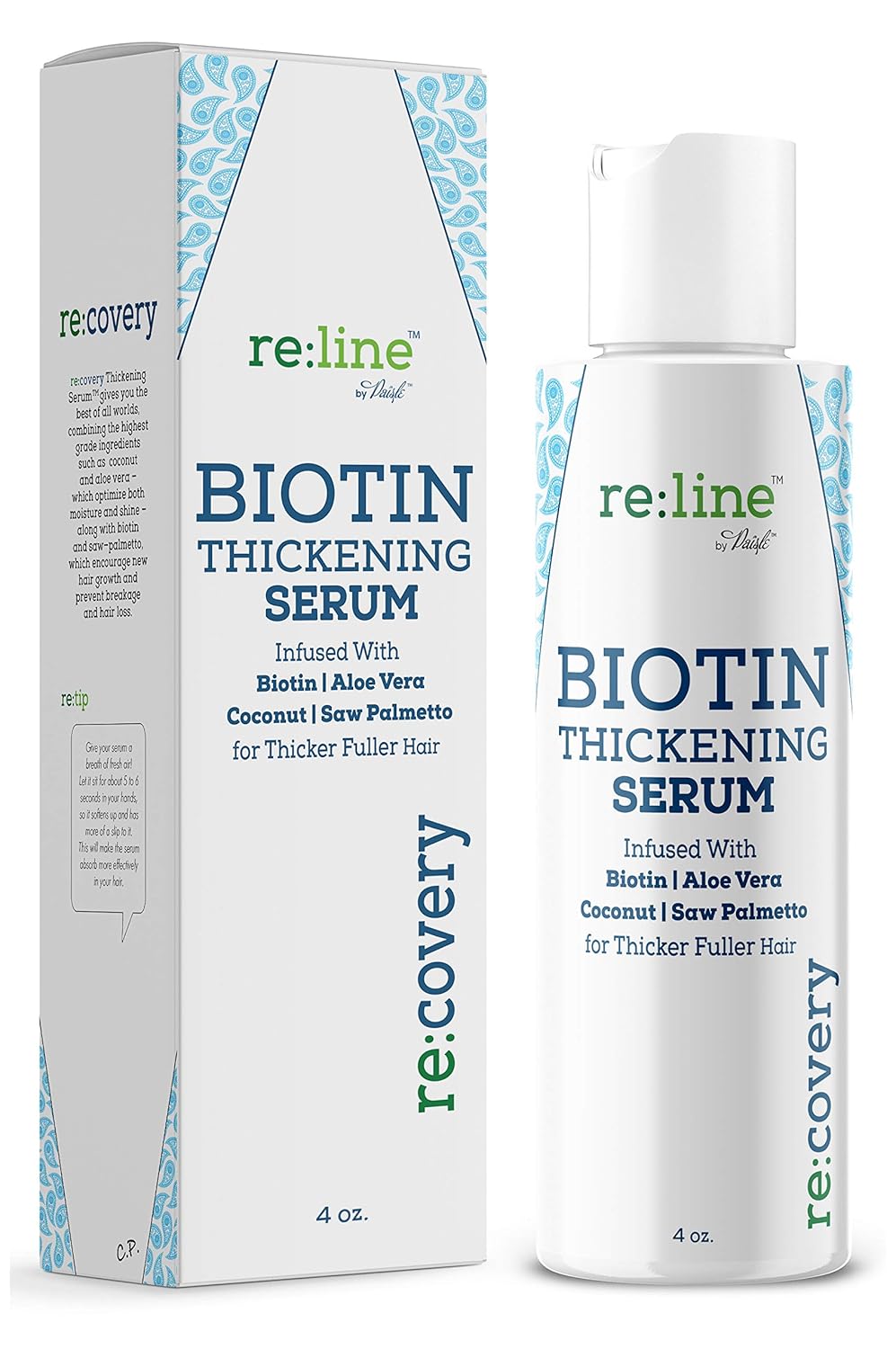 Biotin Hair Growth Serum for Women Men Hair Thickener for Fine Hair Serum for Hair Growth with Biotin and Saw Palmetto Extract DHT Blocker Natural Hair Regrowth Treatment for Men Women Hair Volumizer : Beauty