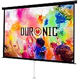 Duronic MPS80/43 Manual Pull Down HD Projection Screen For | School | Theatre | Cinema | Home Projector Screen - 80" (Screen: 163cm(w) X 122cm(h))- Matte White Screen - Wall, Ceiling mountable