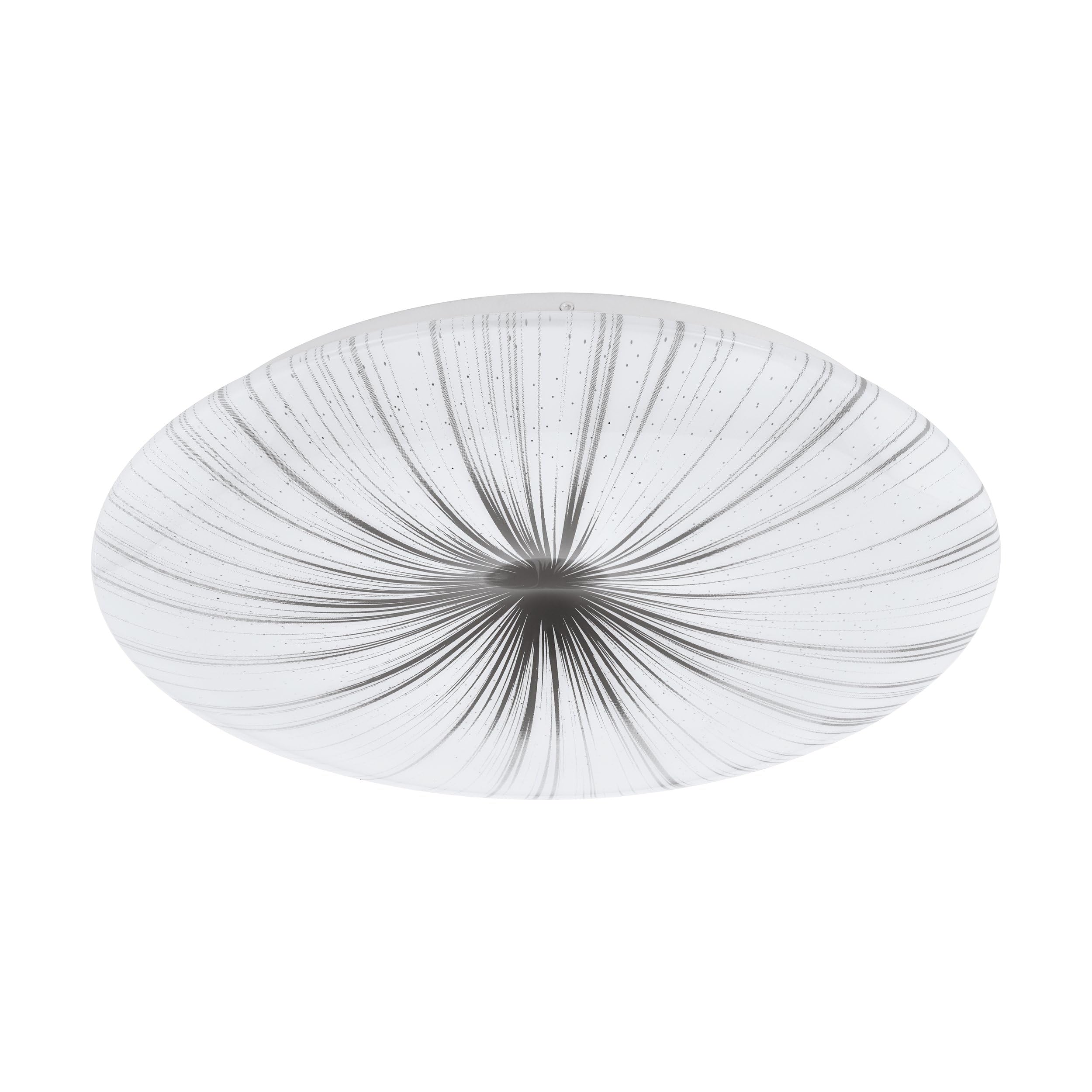 EGLO Nieves LED Ceiling Light Diameter 41 cm Crystal Effect Plastic and Metal Living Room Lamp in White Silver