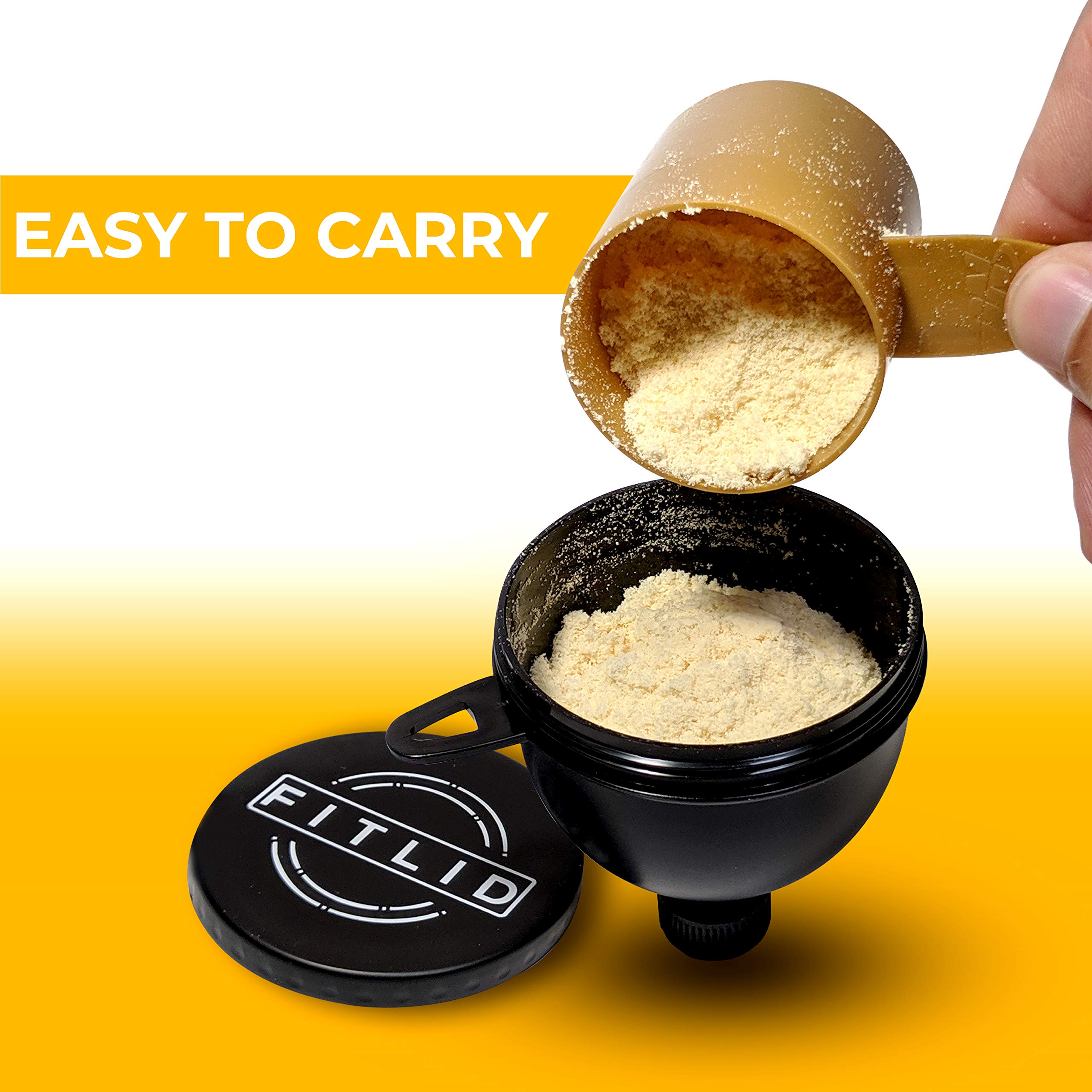 Small & Large 2Pack Portable Protein Supplement Funnels, Great for Pre