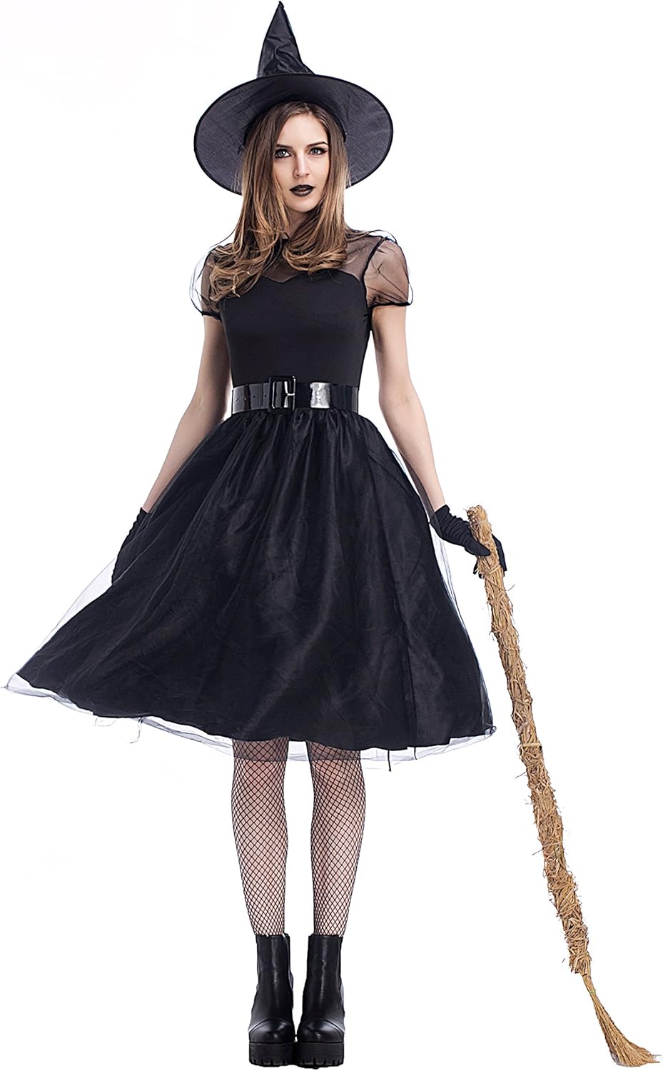 Amazon Co Jp 魔女 コスプレ衣装 ガール ハロウィン 魔法 4点セット 女性用 巫女 公演服 M L Xl 1727 M ホビー 通販
