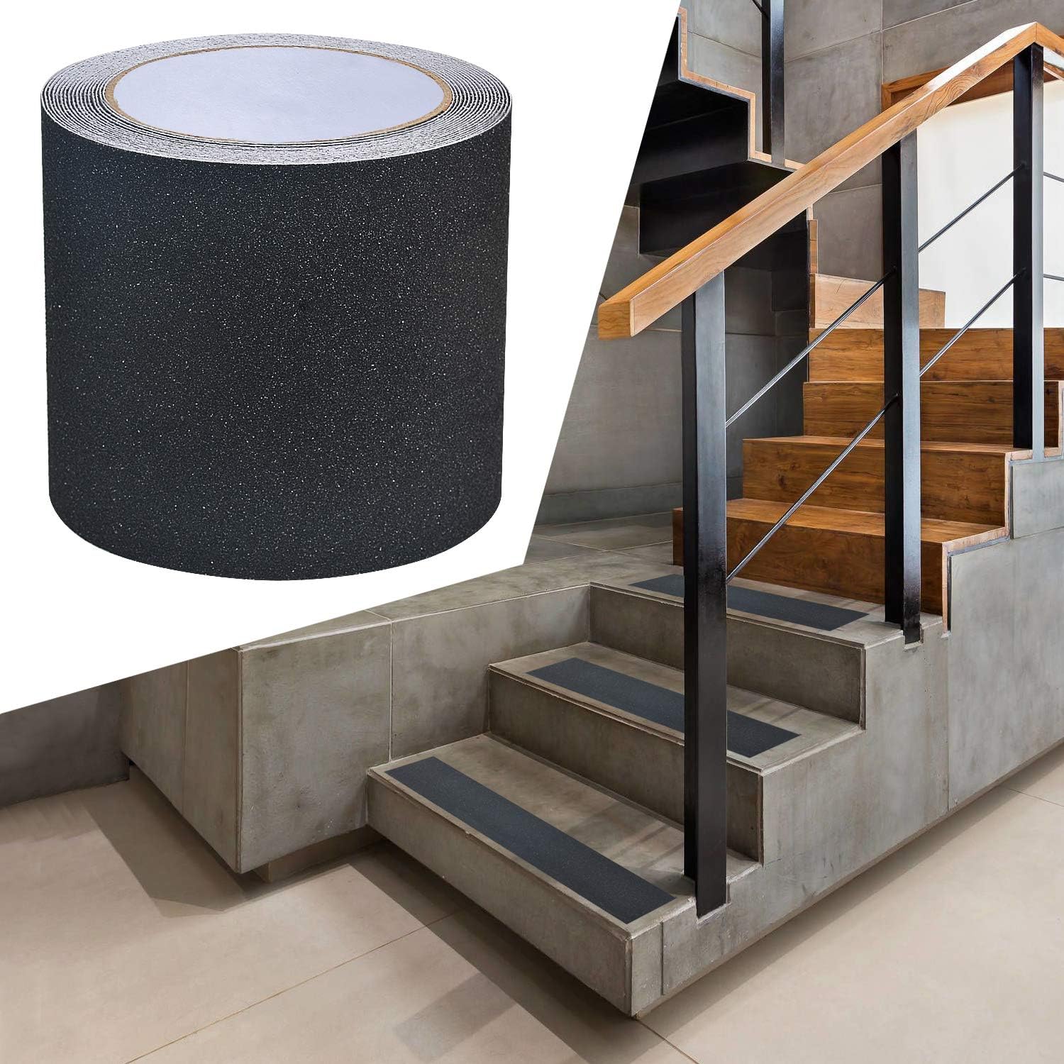 ONTWIE Anti Slip Tape, High Traction Non-slip Tape Adhesive for Stairs Safety, Tread Step, Indoor, Outdoor 10cm x 5m - Image 5