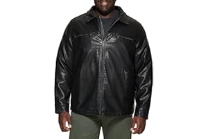 Dockers Mens James Faux Leather Jacket (Regular, Big & Tall Sizes) Faux Leather Jackets