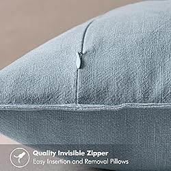 MIULEE Decorative Linen Euro Sham Pillow Covers
