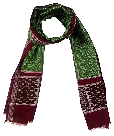 Odisha Handloom Ikkat Womens Stole (Multi-Coloured, orissa art 23)