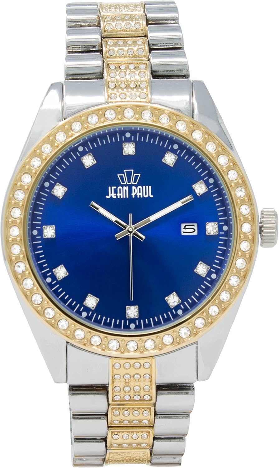 Jean Paul Men's Analog Quartz Watch with Alloy Strap, Gold