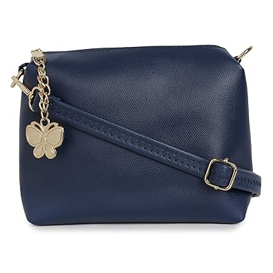 Butterflies Women Sling Bag (Blue) (BNS-B-2038#BL)