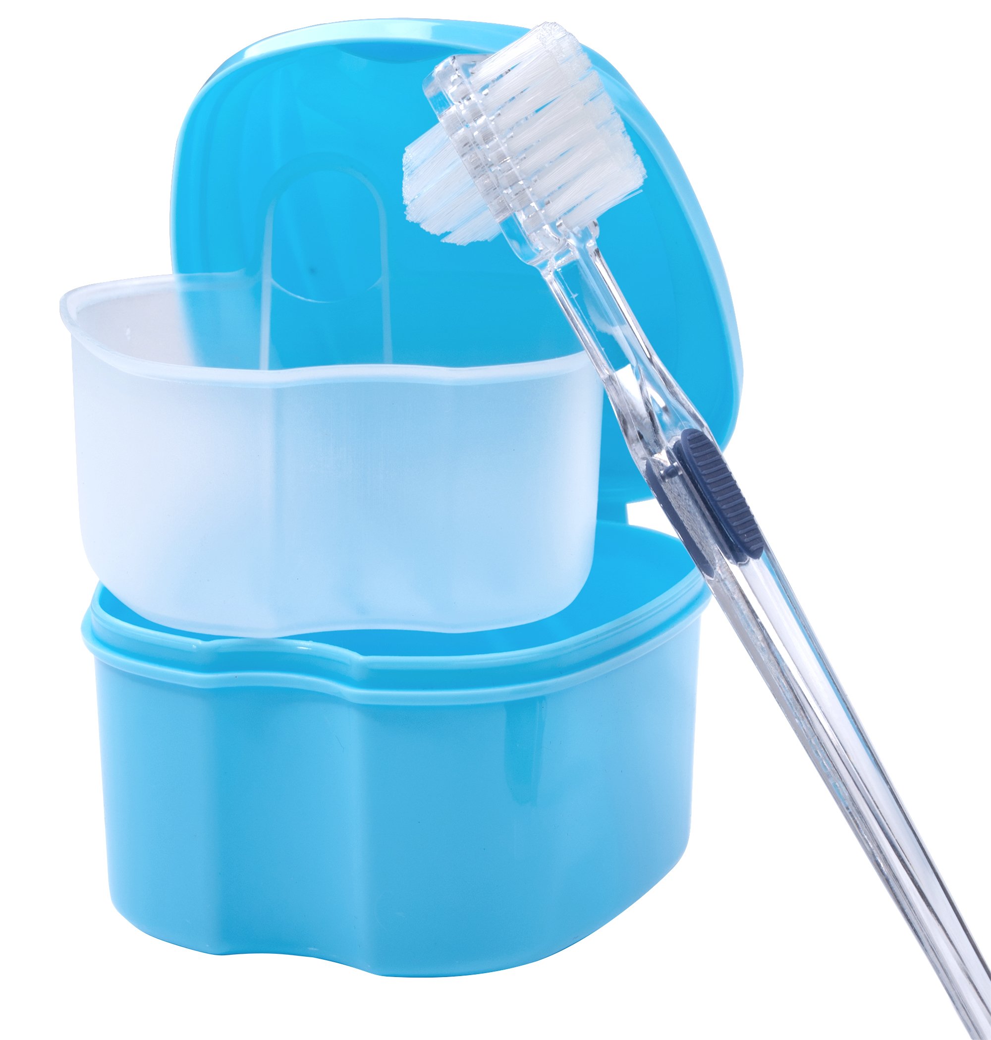 Bearals Denture Box, Denture Cup, Denture Case with Brush