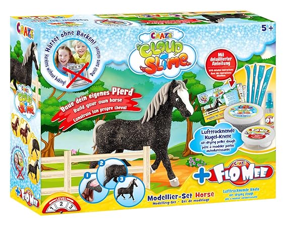 CRAZE FLO MEE + CLOUD SLIME Modellier-Masse Kugelknete buntfarben neon metallic Knete